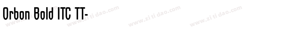 Orbon Bold ITC TT字体转换